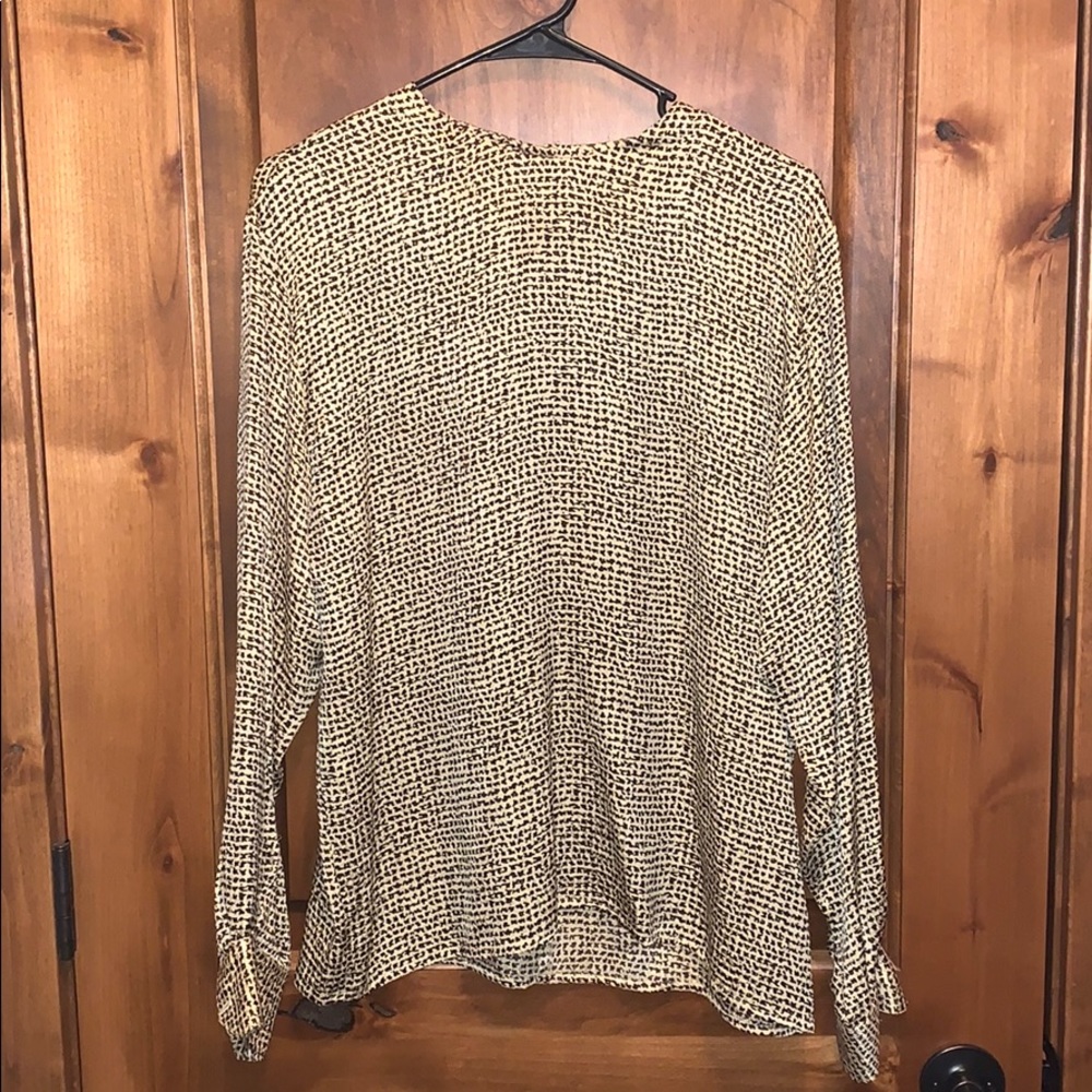 Anne Klein Animal print High neck blouse